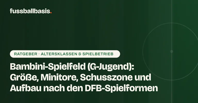 Titelbild: Bambini-Spielfeld (G-Jugend): Größe, Minitore, Schusszone und Aufbau nach den DFB-Spielformen