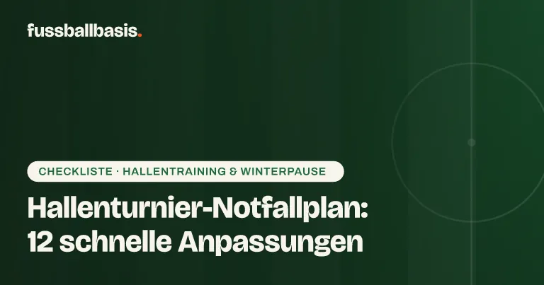 Titelbild: Hallenturnier-Notfallplan: 12 schnelle Anpassungen