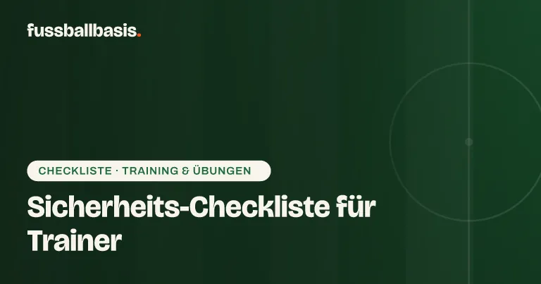Titelbild: Sicherheits-Checkliste für Trainer